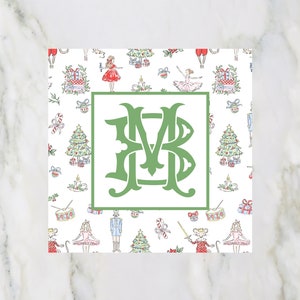 The Nutcracker inspired monogrammed Christmas Enclosure Cards