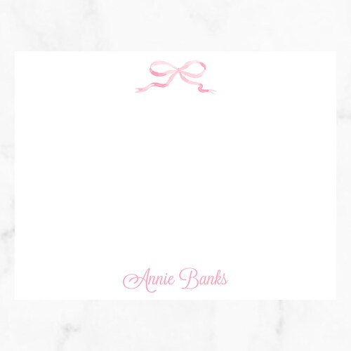 Cartes de notes personnalisées Pink Bow