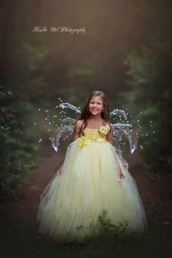 Light Yellow Tutu Dress, Flower Girl, Jr. Bridesmaid, Birthday, Wedding, Yellow Tutu Dress, Fairy Party, Fairy Tutu Dress Il_570xn