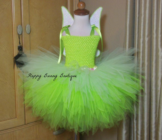 Tinkerbell Tutu Dress, Fairy Tutu Dress, Birthday, photo prop, Halloween, Tinkerbell, Fairy Costume Il_570xn