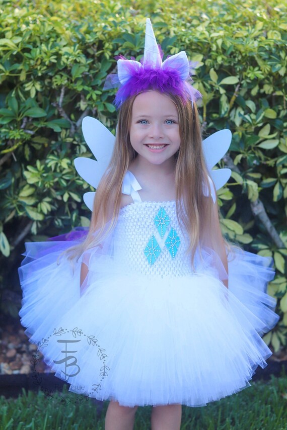 Rarity Tutu Dress, Birthday, photo prop, Halloween, Rarity Costume, Unicorn Costume, My Little Pony Tutu Dress Il_570xn
