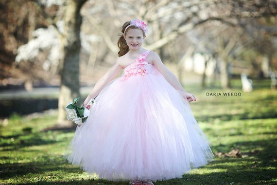 Pink Tutu Dress Easter Flower Girl Jr Bridesmaid Birthday Wedding Light Pink Tutu Dress Hydrangea Tutu Dress By Floppy Bunny Boutique Catch My Party