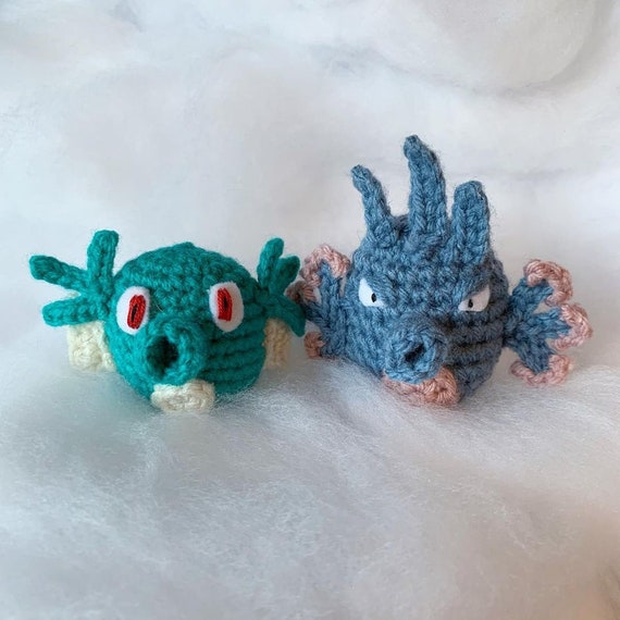 Glanzende Horsea Und Seadra Pokemon Amigurmi Plusch Etsy