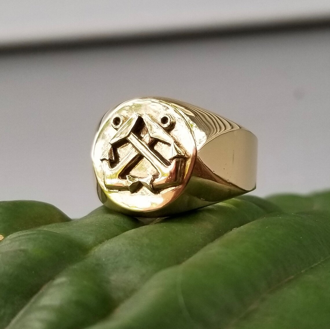 US Navy Boatswain's Mate Insignia Brass or Silver Ring Etsy