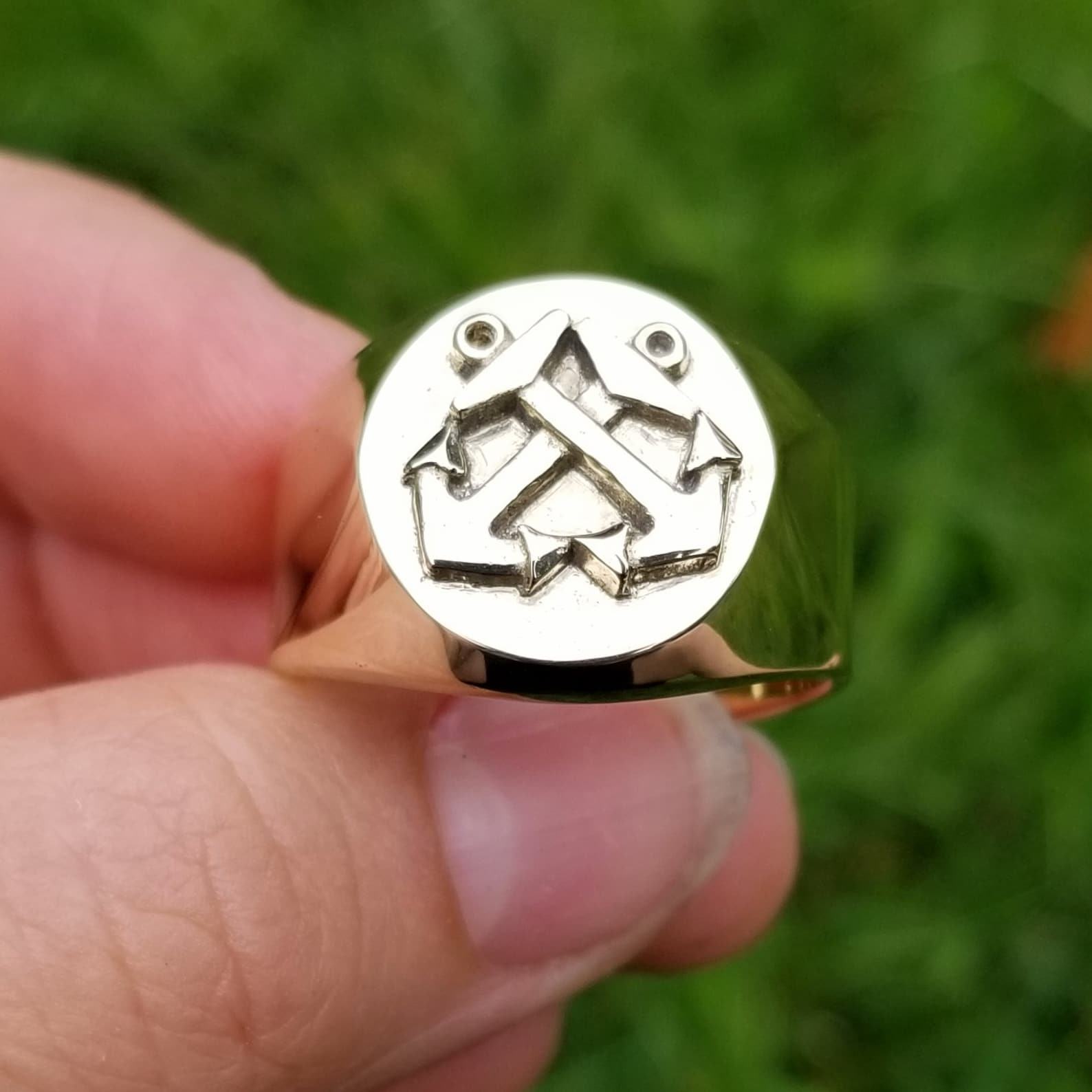 US Navy Boatswain's Mate Insignia Brass or Silver Ring Etsy