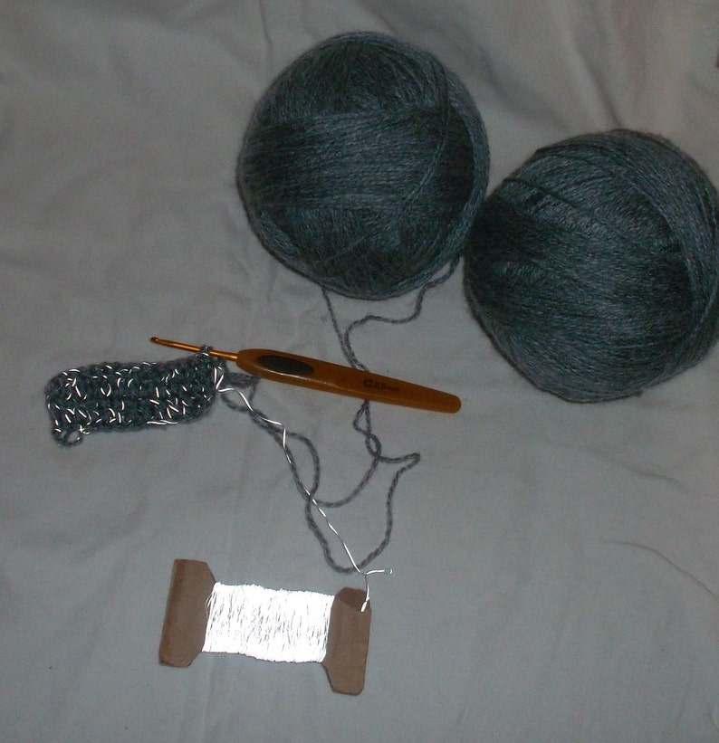 180ft or 60 yard gray knitting yarn Reflective Yarn daylight reflection Thread