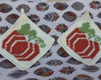 Pumpkin Potholder Set
