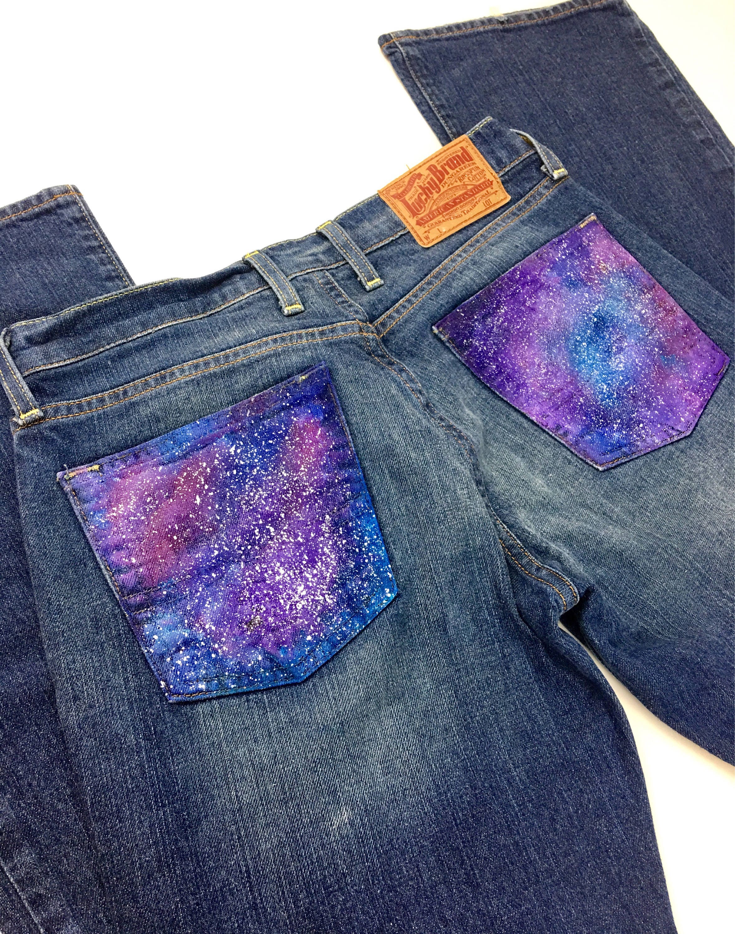 painting on jeans with acrylic paint