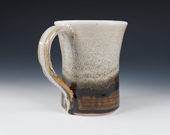 Large Handmade Ceramic Mug, 17 oz. Wheel Thrown Pottery with Handle