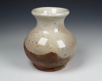 Handmade Wood-Fired Ceramic Vase: One of a Kind Wheel Thrown Pottery