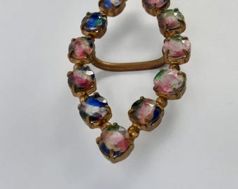 Vintage Czechoslovakia Gold‎ Filled Women\'s Buckle Rhinestone READ Vintage Czechoslovakia Gold Filled Women main image 2