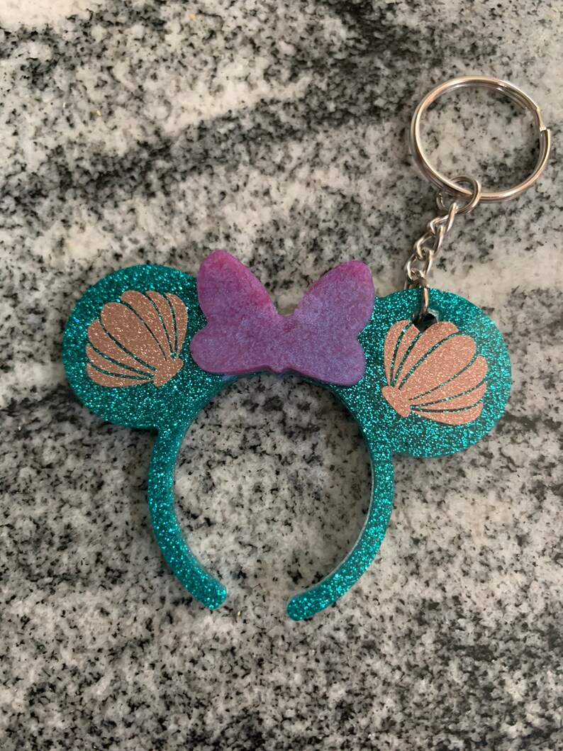 Little Mermaid Keychain Ariel Etsy