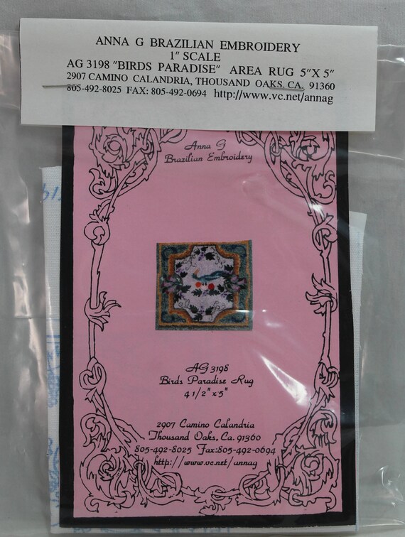 Pomegranate Chair Doll House Miniature Anna G Brazilian Embroidery AG3188 WHITE