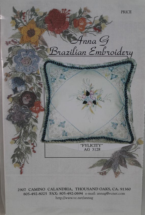 Bride Veil//Headpiece Anna G Brazilian Embroidery Stamped Linen AG3111 Ivory
