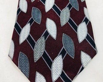 Contissima Silk Necktie Tie Burgundy Color 60" 152cm 3.75" 10cm Classic/Wide