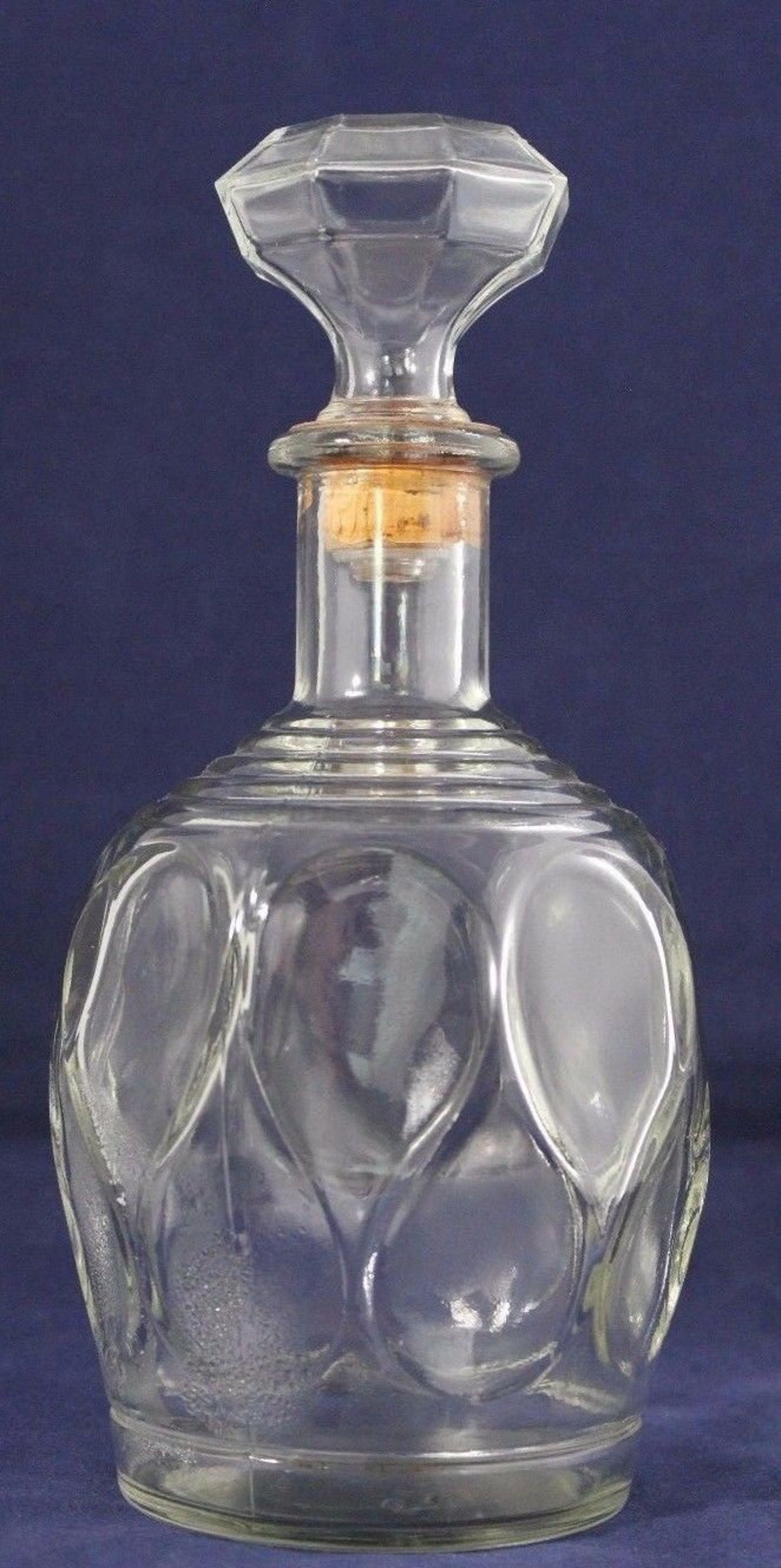 Decanter Bottle MidCentury Clear Glass D126 69 91/2 Etsy