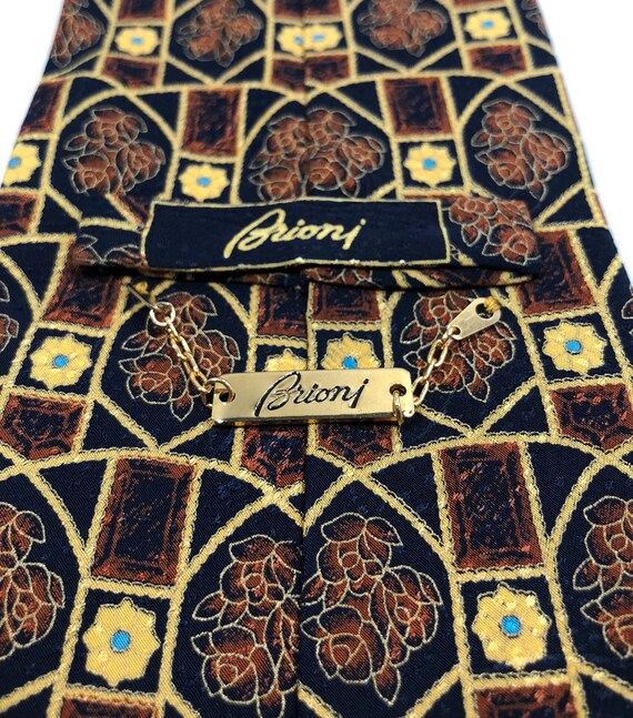 Brioni Roma Necktie Brown Silk 58" 147cm 4" 10cm … - image 1