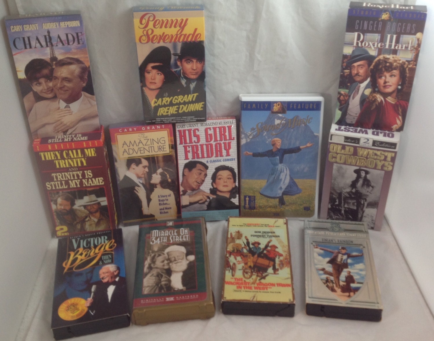 VHS Classic Movies 13 Tapes Cary Grant Fred Astaire Ginger Etsy