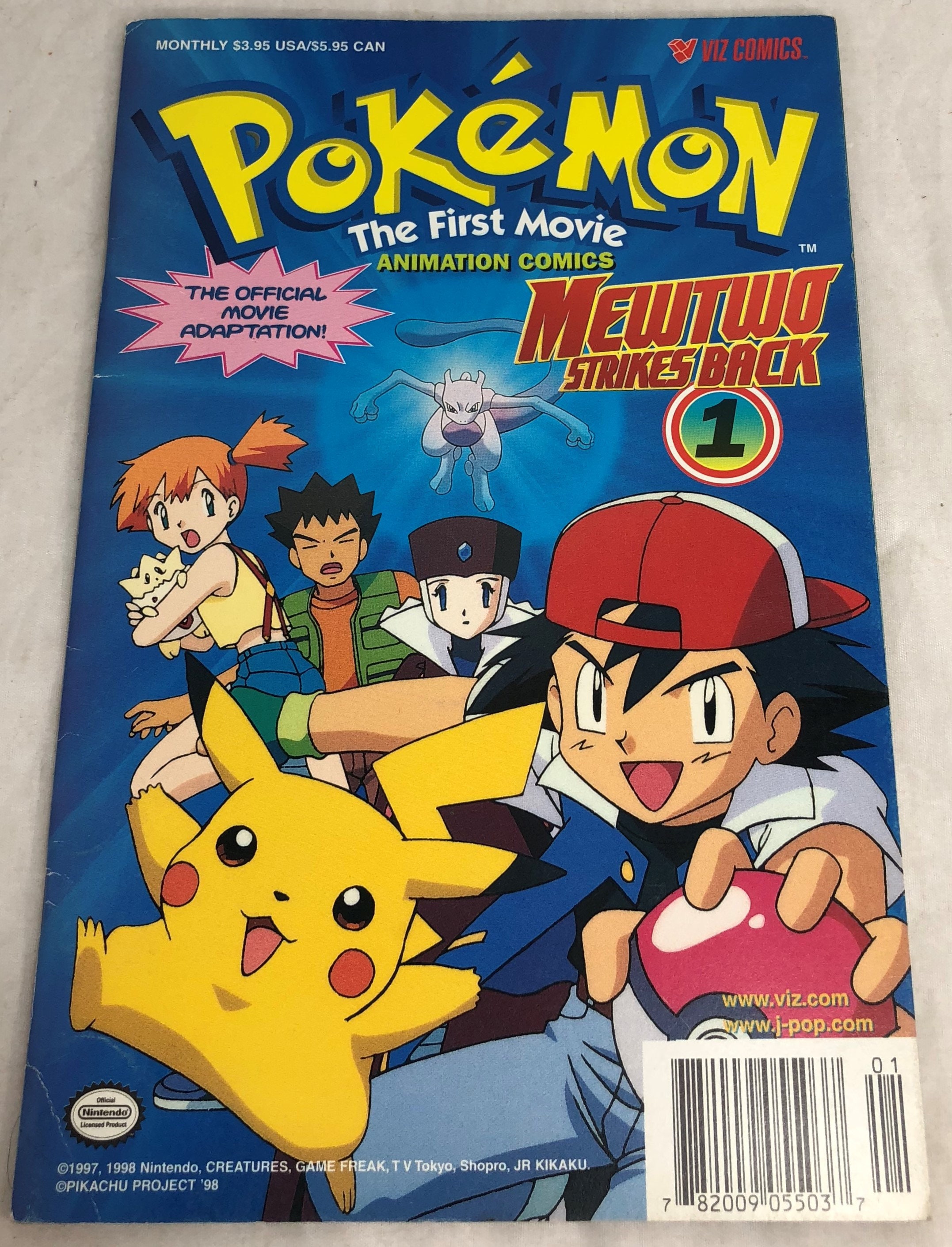 The Art of Pokémon The First Movie: Mewtwo Strikes Back Vintage 1998 Book