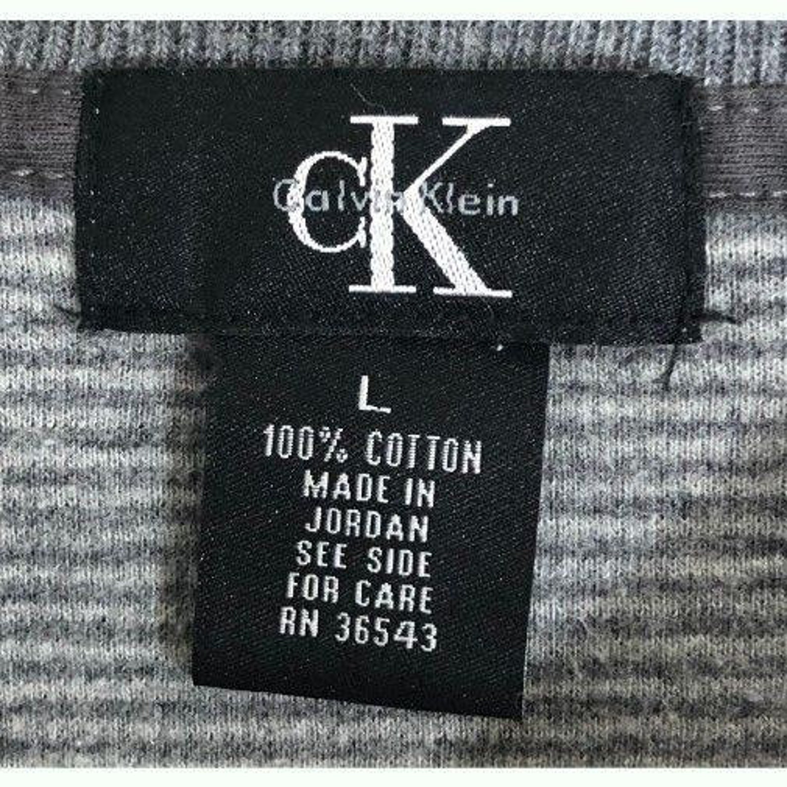 Jersey Suéter Mens L Calvin Klein Gris - Etsy España