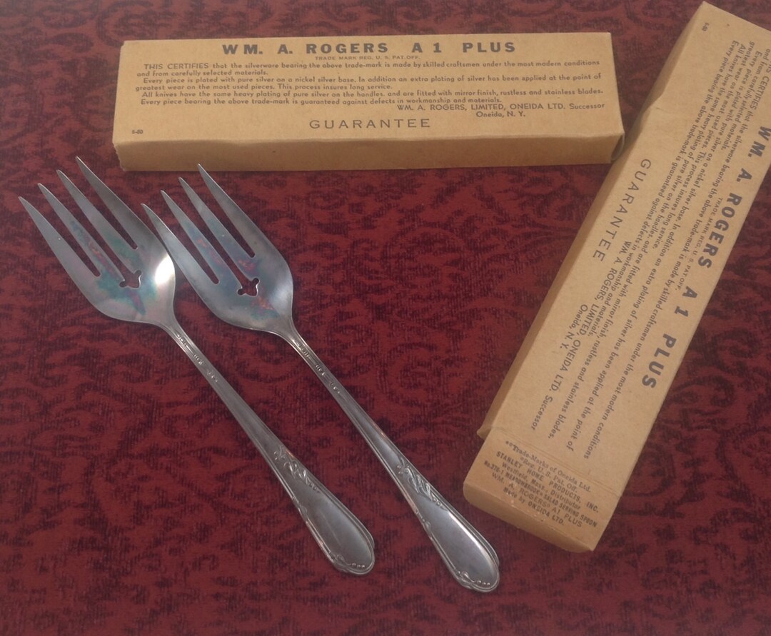 Serving Fork 1936 Meadowbrook Wm A Rogers 378 Oneida 8 Etsy