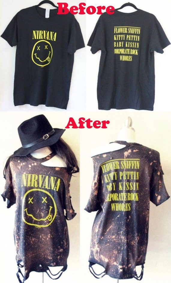distressed band tees