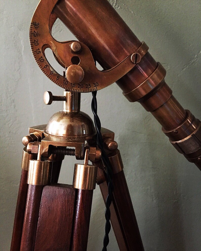 Telescope table lamp/antique lamp/vintage lamp/rotating Etsy