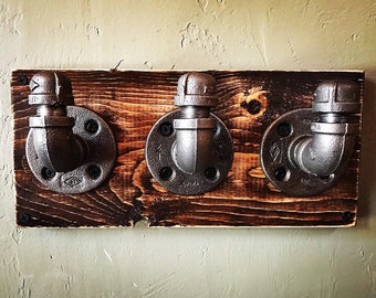 Custom Finishes/small Steampunk Shelf/black Decor/industrial Pipe Shelf ...