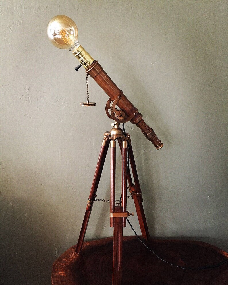 Telescope table lamp/antique lamp/vintage lamp/rotating Etsy