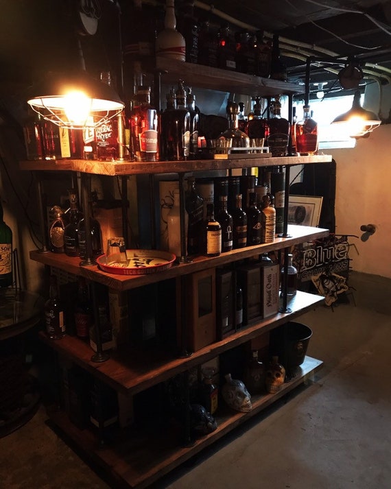 Industrial pipe shelving/bar/ushaped shelving/pendant Etsy