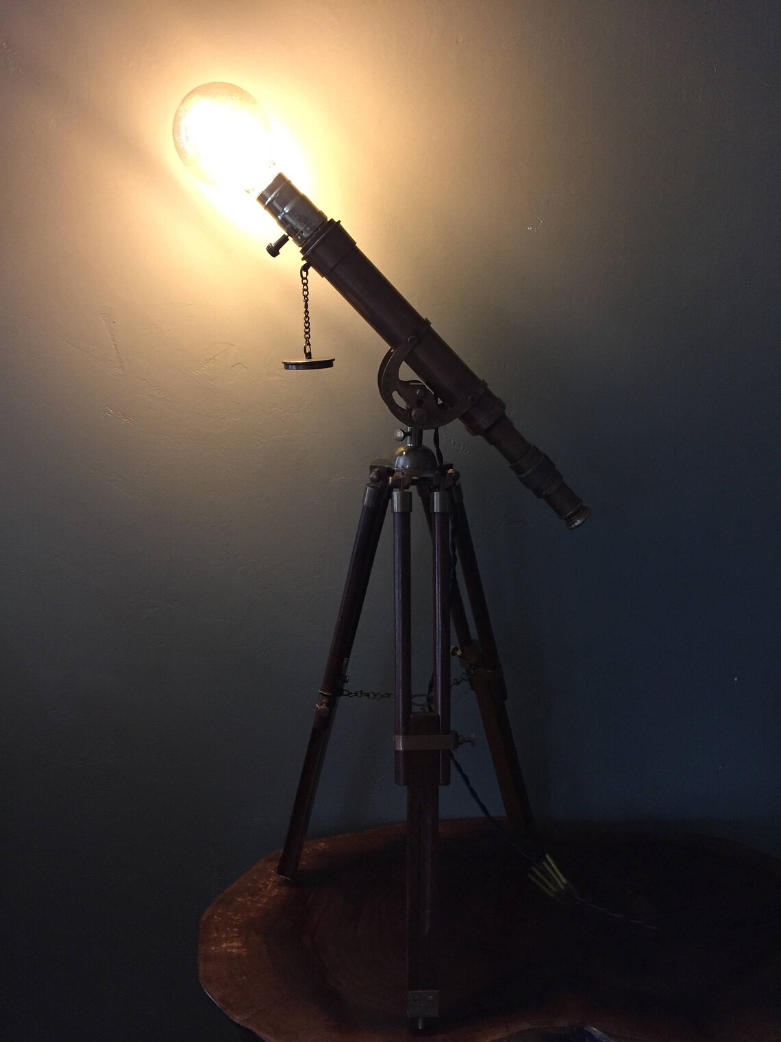 Telescope Table Lamp/antique Lamp/vintage Lamp/rotating Etsy