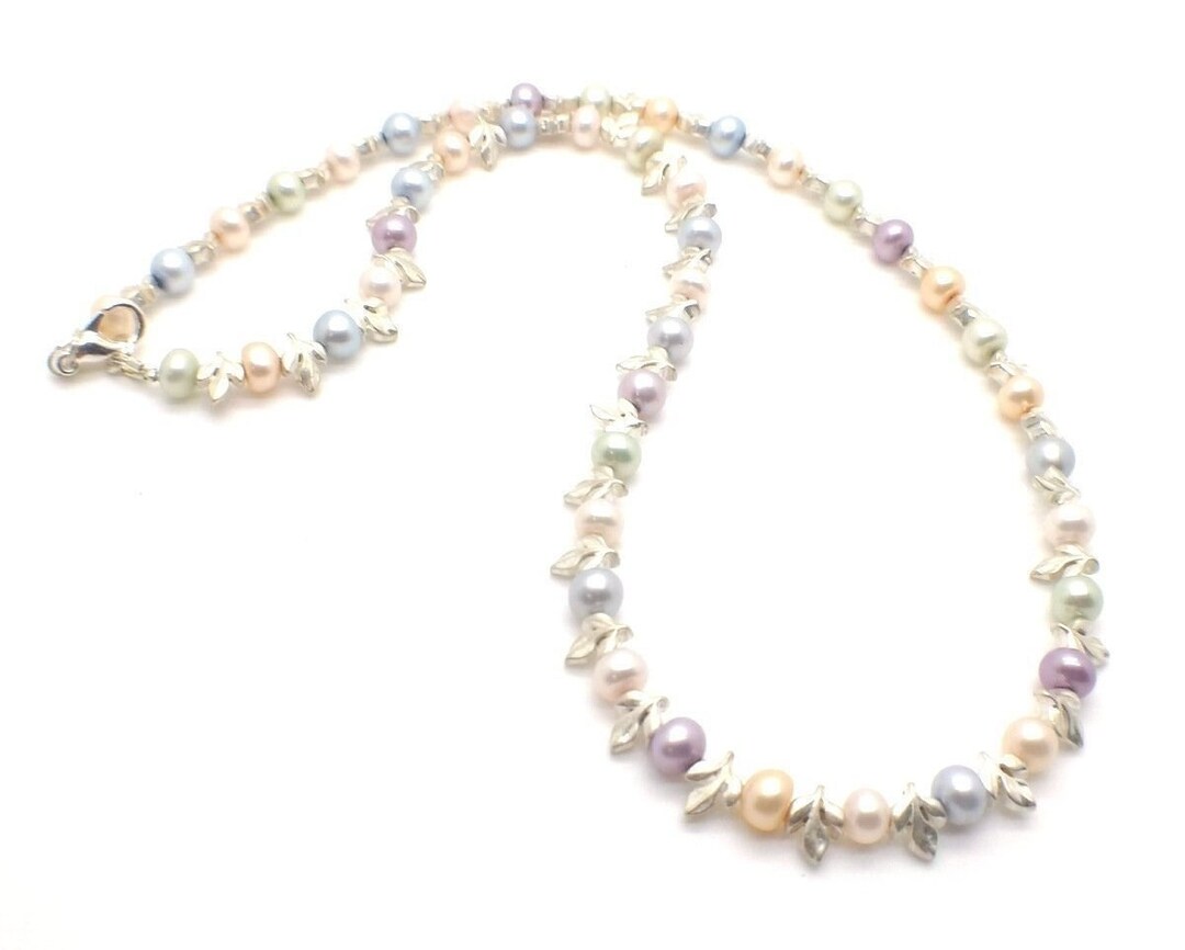 Piccola collana di perle coltivate color pastello perle vere Etsy Italia