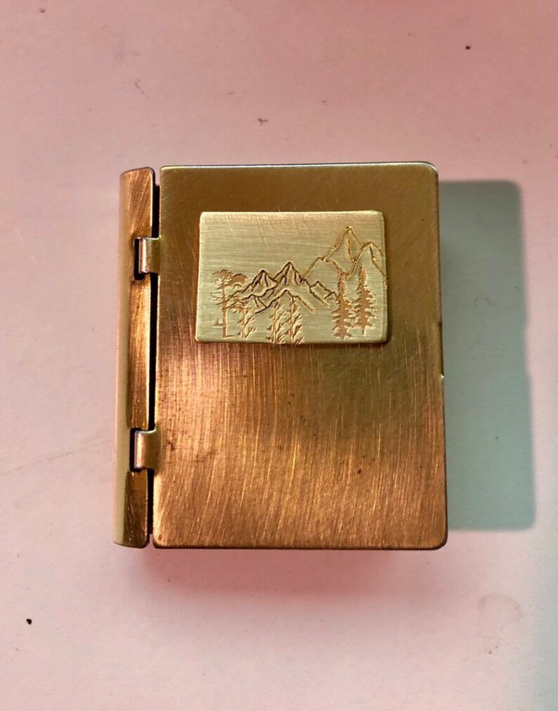 Vintage wilderness book locket necklace