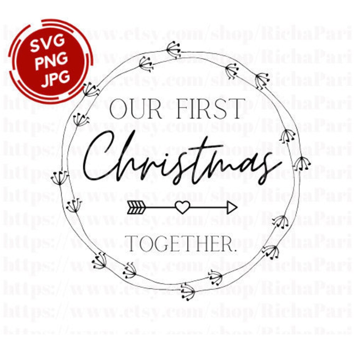 Our First Christmas Together SVG File Married Christmas Etsy