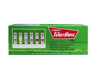 POY SIAN - Thai Inhaler  Menthol Pack of 6 Pcs. Free cute yarn to put inhaler