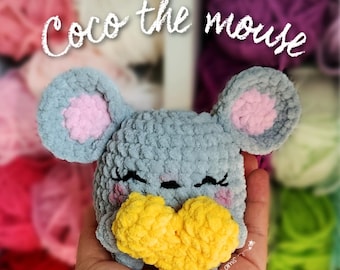Coco the Mouse Crochet Pattern: Amigurumi Plushie (PDF Pattern)