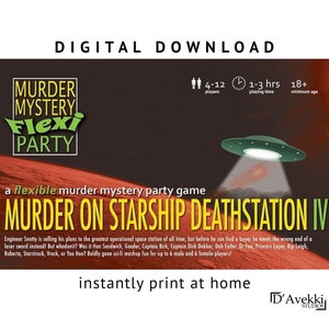 Sci-fi mash-up 4-12 player Murder Mystery Flexi Party® game [Digital Download]