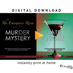Romantic 2-player Murder Mystery Date Night® game for Valentine's Day or anniversary [Digital Download]