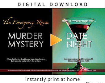 Hospital themed couples Murder Mystery Date Night® game for Valentine's Day or anniversary [Digital Download]