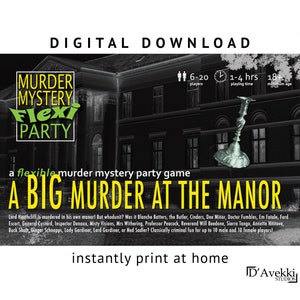 Manor house 6-20 player Murder Mystery Flexi Party® game [Digital Download]