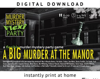 Manor house 6-20 player Murder Mystery Flexi Party® game [Digital Download]
