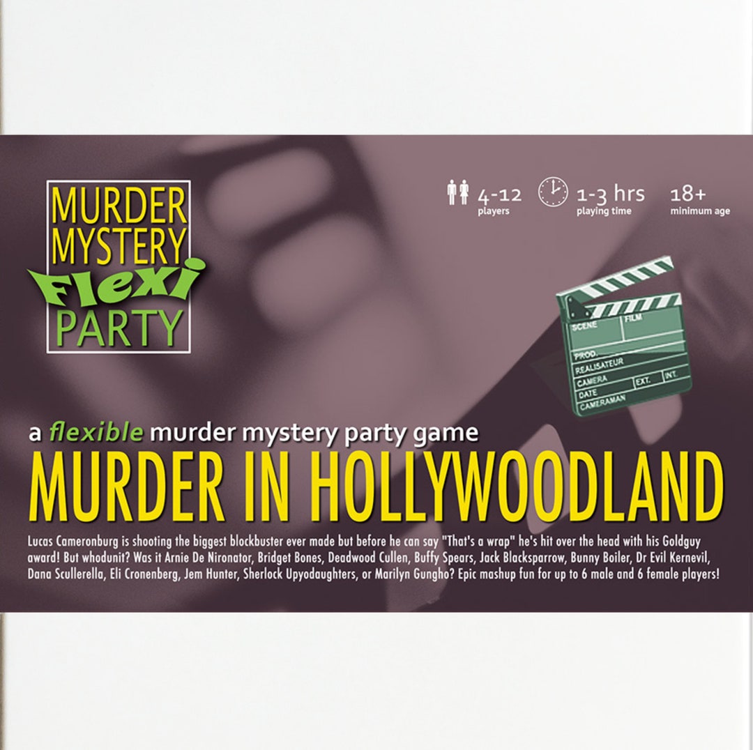 Movie Mash-up 4-12 Player Flexible Murder Mystery Dinner Party photo photo