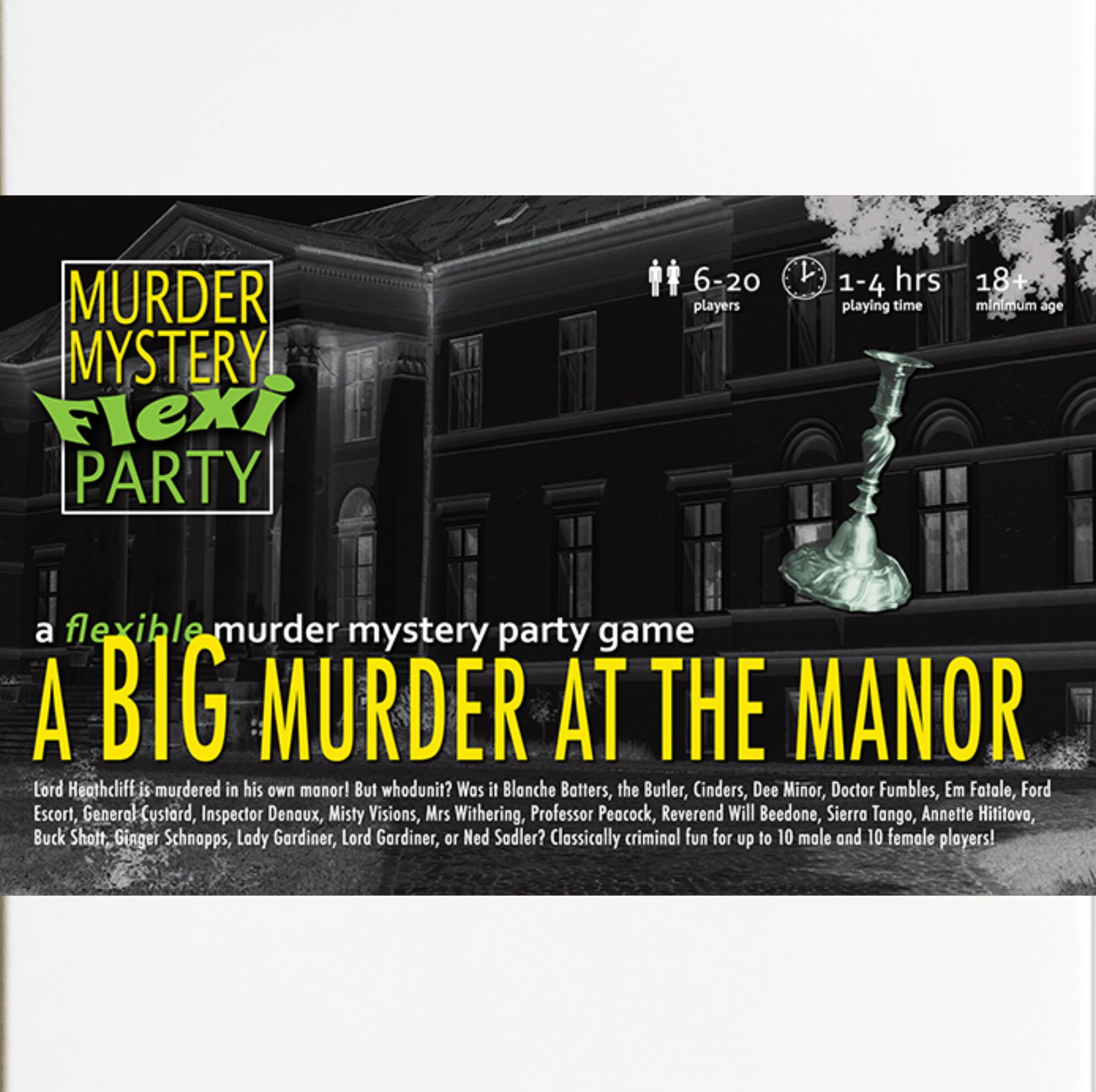 Manor House 6-20 Player Murder Mystery a Flexible Dinner