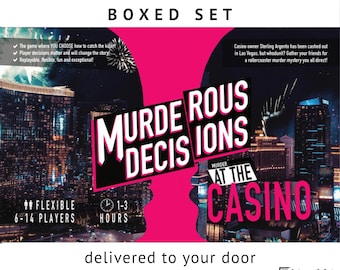 Murder at the Casino Murderous Decisions® for 6-14* players murder mystery dinner party game [Boxed Set]
