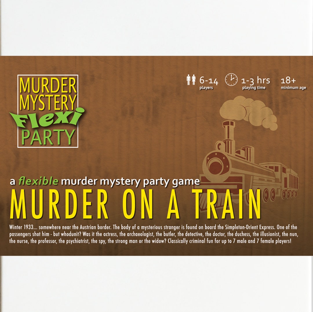 Vintage 1930s Steam Train 6-14 Player Flexible Murder Mystery