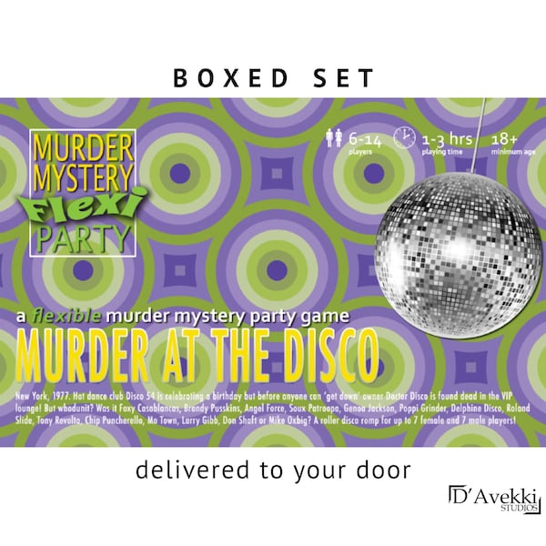 Murder at the Disco Murder Mystery Flexi Party® for 6-14 players dinner party game [Boxed Set]