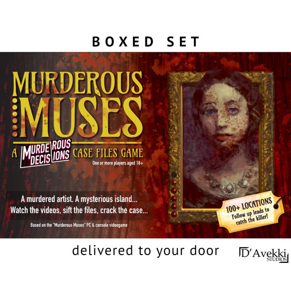 Murderous Muses Case Files unsolved murder mystery detective game - Who killed Mordechai Grey? [Boxed Set]