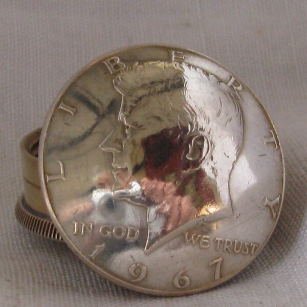 American Kennedy 40% Silver Half Dollar Coin Screw Top Lid Snuff Box / Stash Box / Trinket Box / Keepsake Handcrafted