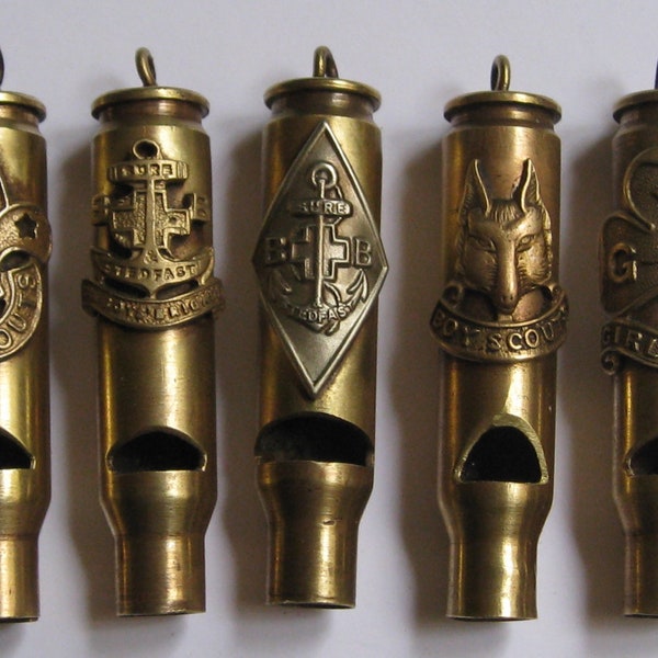 Handcrafted Vintage Brass Bullet Casing Whistle