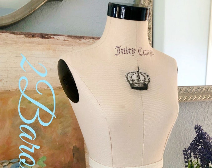 Dress Form, Tabletop Dress Form, Juicy Couture Dress Form, Vintage Dress Form Inspired